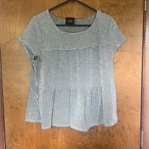 W5 ribbed and striped blouse